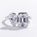 RADIANT & PEAR TOI ET MOI ENGAGEMENT RING | 14K GOLD & DIAMOND