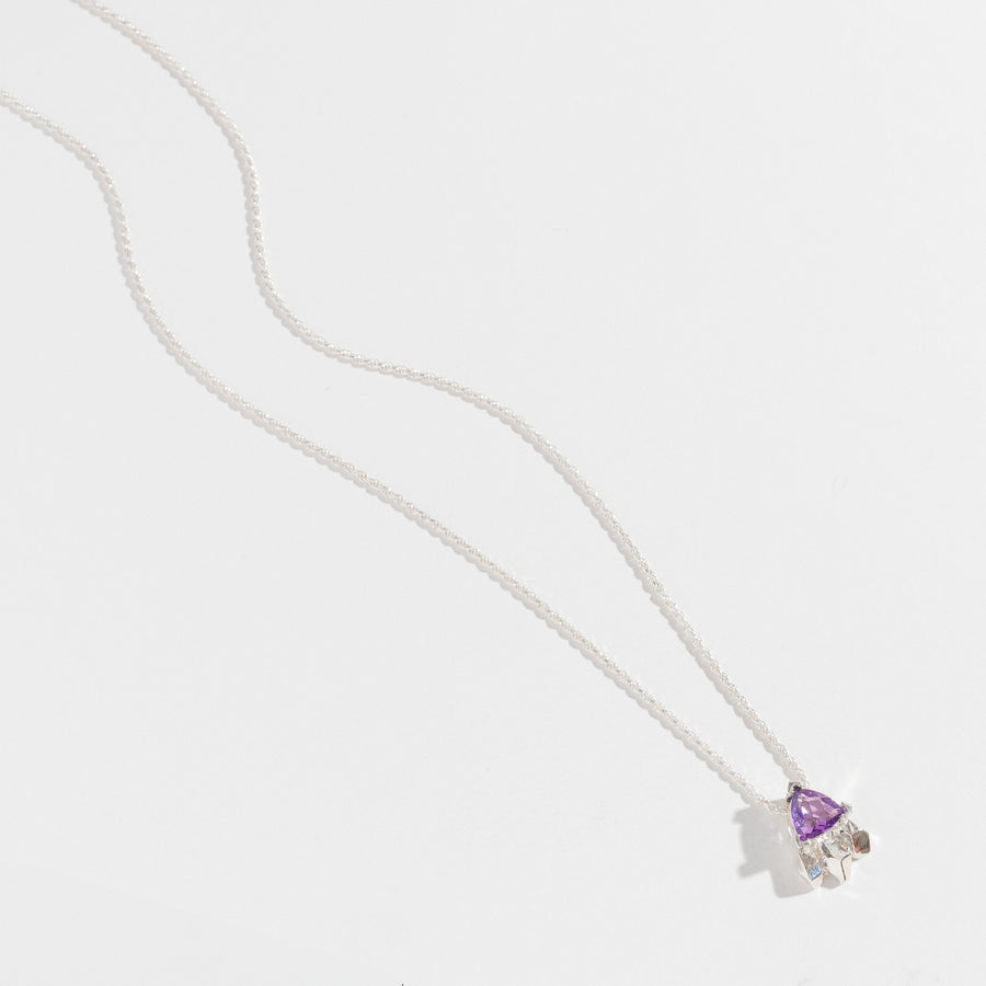 FEATHER SPEAR NECKLACE | AMETHYST