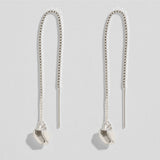 CRYSTAL NUGGET THREADER EARRINGS