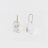 FRESHWATER PEARL PAPERCLIP EARRINGS | STERLING SILVER