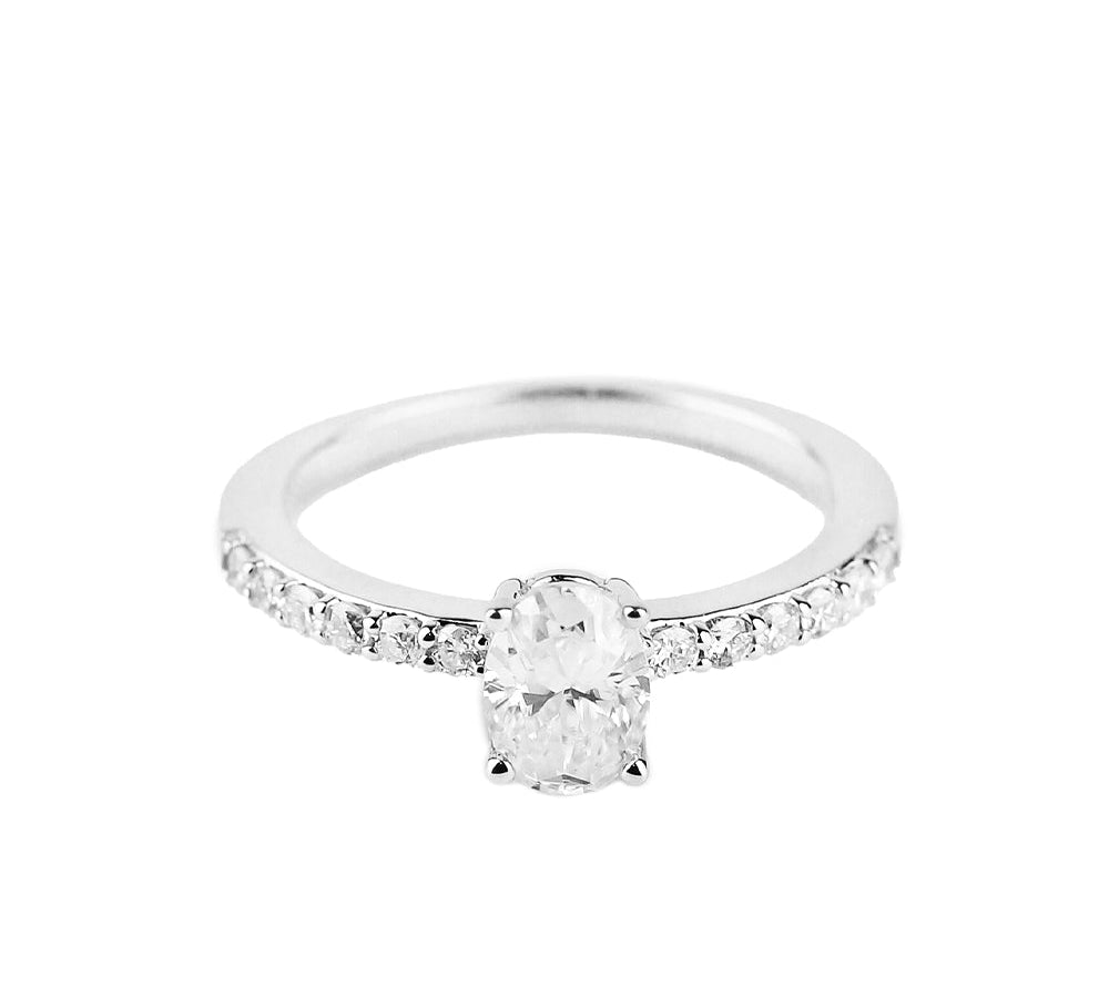 BALLERINA ENGAGEMENT RING | 14K GOLD & LAB DIAMONDS