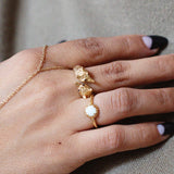 WOLF PACK RING WITH STONES | 14K GOLD