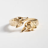 WOLF PACK RING WITH STONES | 14K GOLD