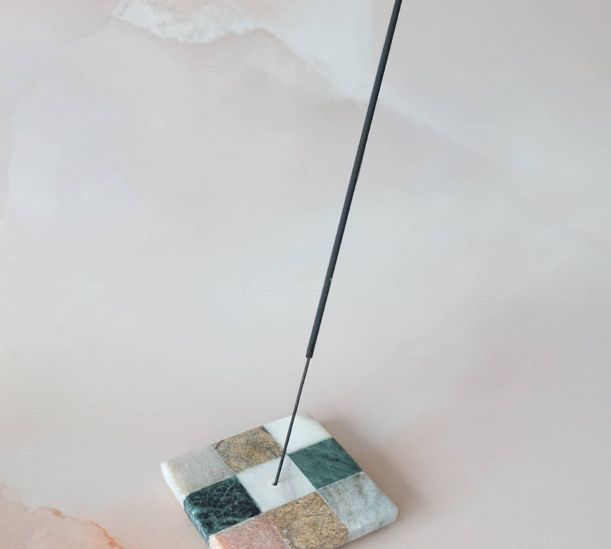RAINBOW CHECKS INCENSE HOLDER