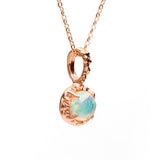 MATRIX HALO NECKLACE | 14K GOLD | AUSTRALIAN OPAL