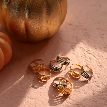 Gold skeleton ring deals