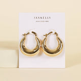 SCULPTURAL WIDE HOOP EARRING