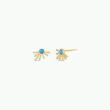 FIRE OPAL SUN RAY EARRINGS