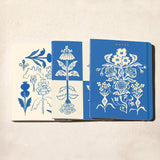 BLUE FLOWER BOUQET NOTEBOOK TRIO