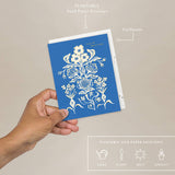 BLUE FLOWER BOUQUET THANK YOU CARD