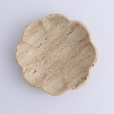 TRAVERTINE SCALLOPED BOWL