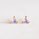 AMETHYST MINI GEM EARRINGS