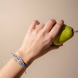 MOTHER OF PEARL EVIL EYE BRACELET