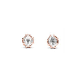 NATURAL HERKIMER DIAMOND STUDS | SILVER