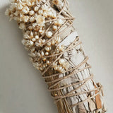 WHITE SAGE + WILDFLOWERS SMUDGE WAND | PURPLE