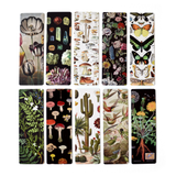 GARDEN FLOWERS | DOUBLE SIDED BOOKMARK WITH VINTAGE MARBLING