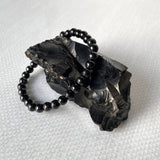 SCRAM! PROTECTION BRACELET |  SHUNGITE BREADED BRACELET