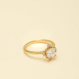 ENCHANTED HALO ENGAGEMENT RING | 14K GOLD & NATURAL DIAMONDS