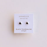 MINI ENERGY GEM STUDS | BLACK TOURMALINE