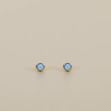 FIRE OPAL STUDS