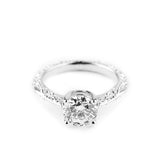 MESA SOLITAIRE ENGAGEMENT RING | 14K GOLD & LAB CREATED DIAMONDS