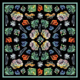 100% SILK SCARF | GEMS AND MINERALS