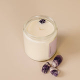 AMETHYST CRYSTAL CANDLE | HEALING
