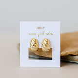 SWIRLED GOLD HOOP