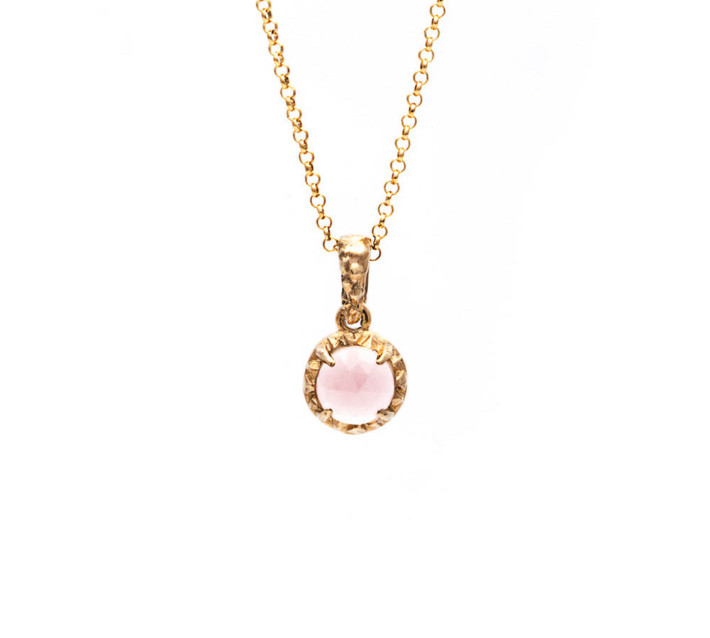 MATRIX HALO NECKLACE | ROSE QUARTZ