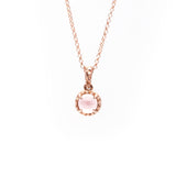 MATRIX HALO NECKLACE | ROSE QUARTZ