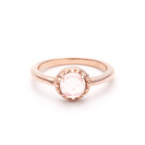 MATRIX HALO RING | 14K GOLD & ROSE QUARTZ