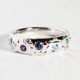 MULTI GEMSTONE WEDDING BAND II