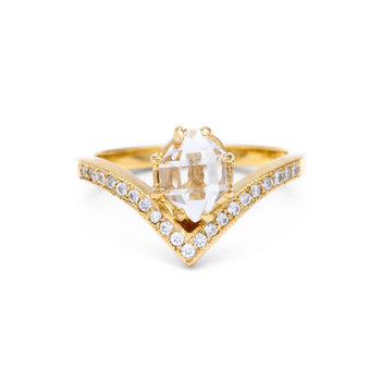 VENUSIAN RING | GOLD & HERKIMER DIAMOND