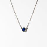 SAPPHIRE BEZEL NECKLACE