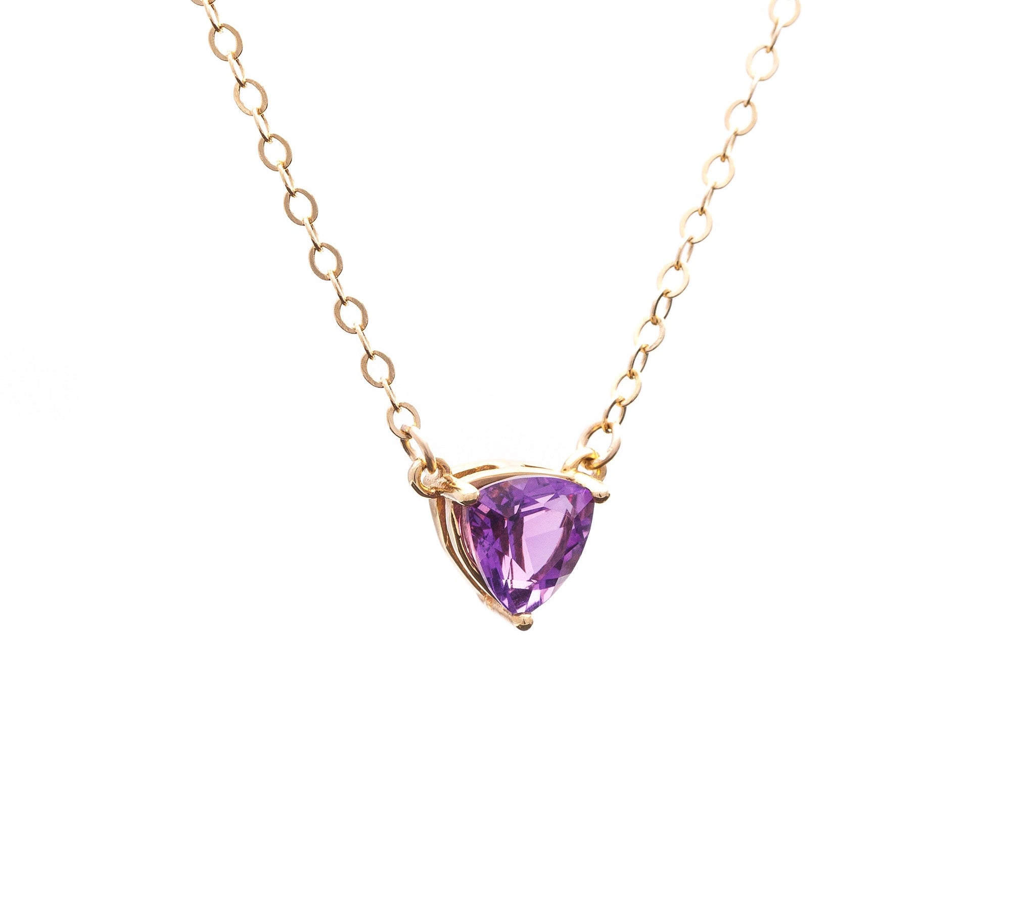 TRILLION PENDANT NECKLACE | AMETHYST