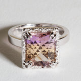 FACETED DESERT SUNRISE AMETRINE RING