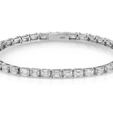 EMERALD CUT EAST-WEST TENNIS BRACELET | 14K + LAB DIAMOND