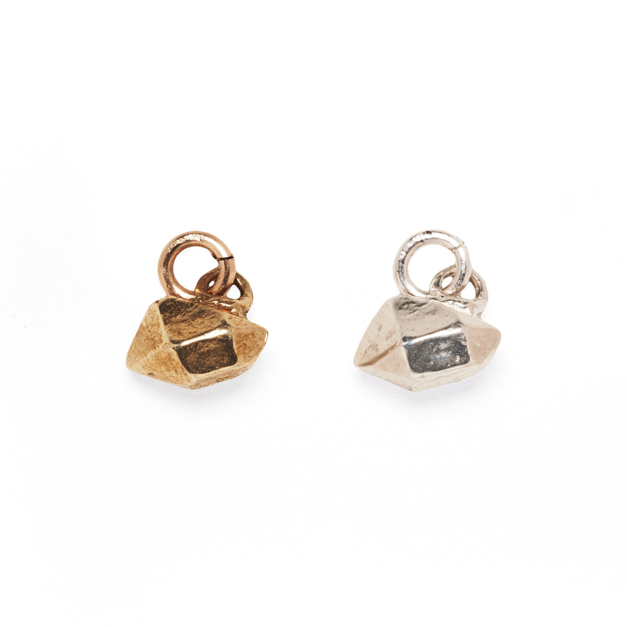 CRYSTAL NUGGET CHARM | 14K GOLD