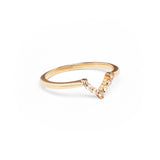 MINI CHEVRON RING | 14K GOLD & WHITE DIAMONDS