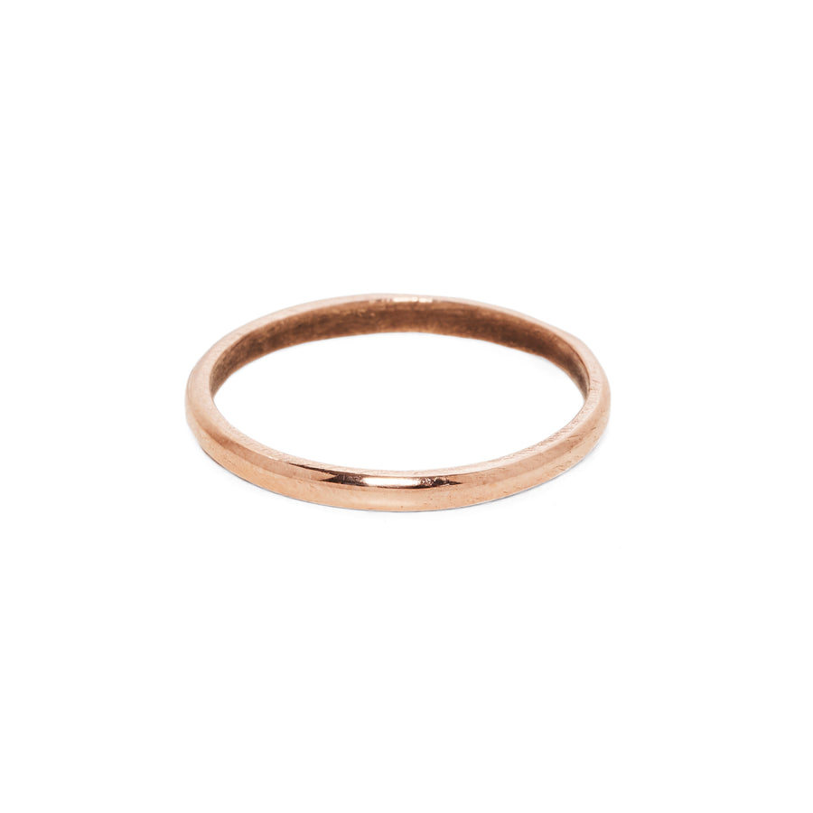 CLASSIC HIGH ROUNDED BAND | 14K ROSE GOLD
