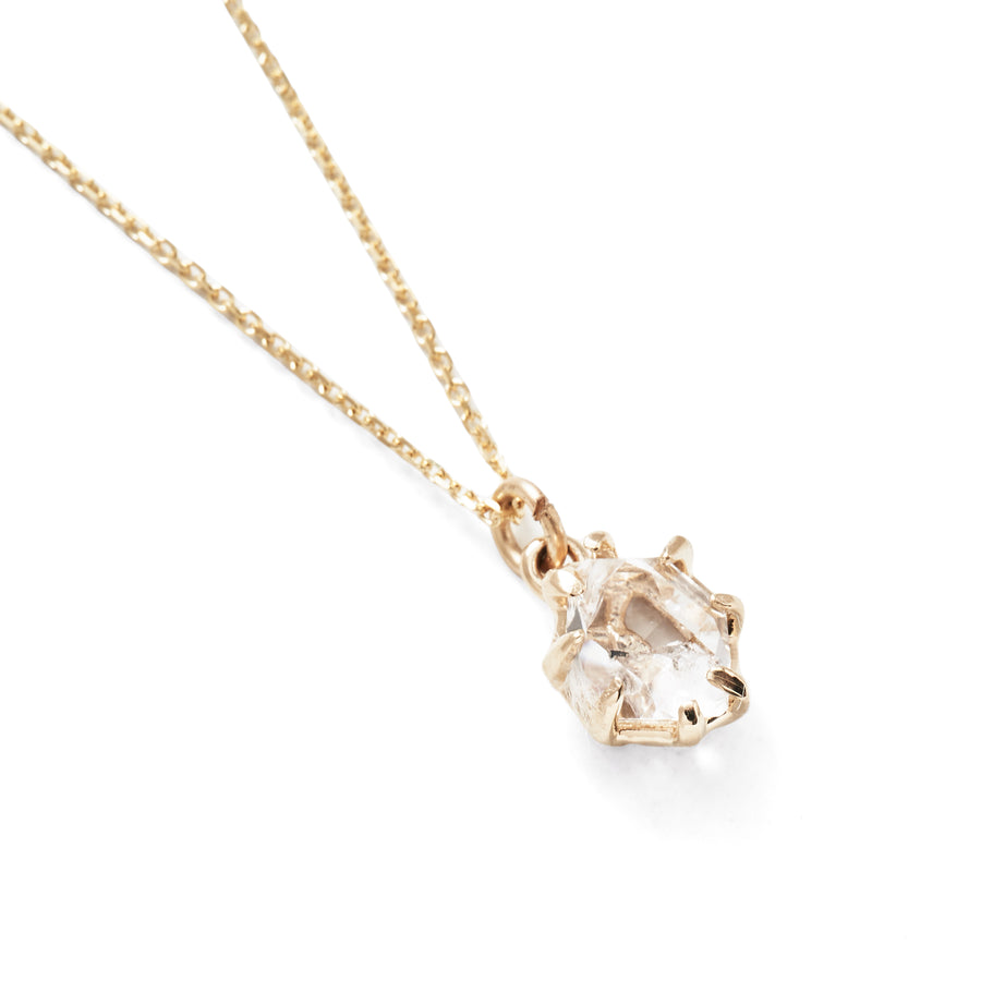 HERKIMER IN THE ROUGH NECKLACE | 14K YELLOW GOLD