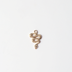 Angela Monaco Jewelry philadelphia 14k yellow gold white diamond snake charm