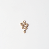 Angela Monaco Jewelry philadelphia 14k yellow gold white diamond snake charm