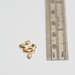 Angela Monaco Jewelry philadelphia 14k yellow gold white diamond snake charm