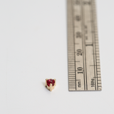 TINY RUBY CHARM | 14K GOLD & RUBY