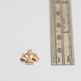 Angela Monaco Jewelry philadelphia zodiac charm libra scale 14k yellow gold  Edit alt text