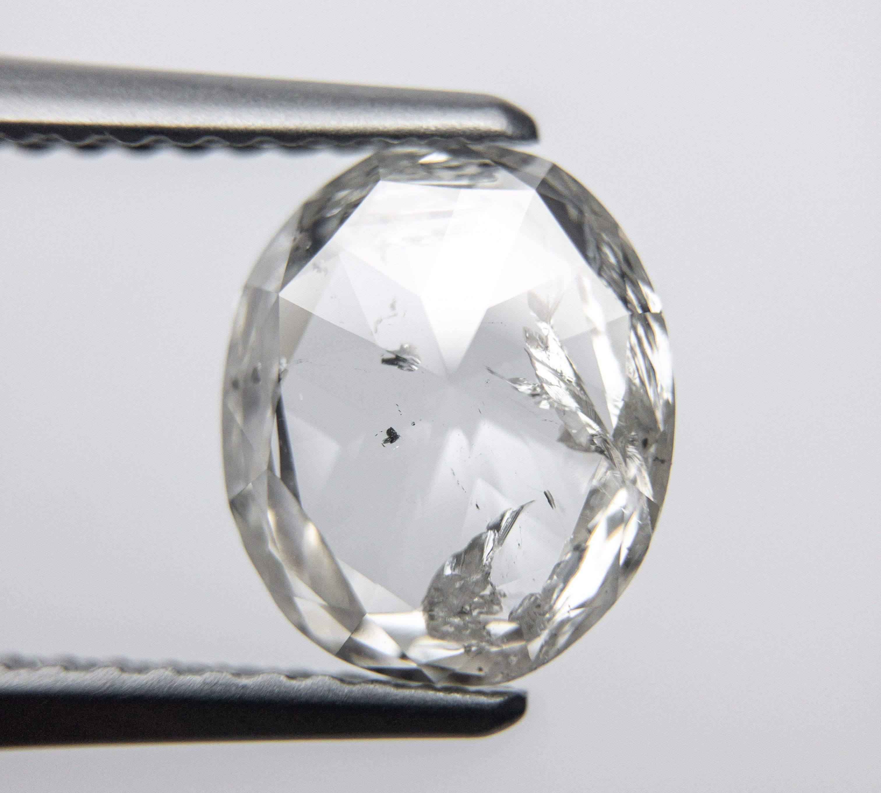 2.12ct 9.12x7.66x3.02mm I1 H Oval Rosecut 18041-03 - Misfit Diamonds