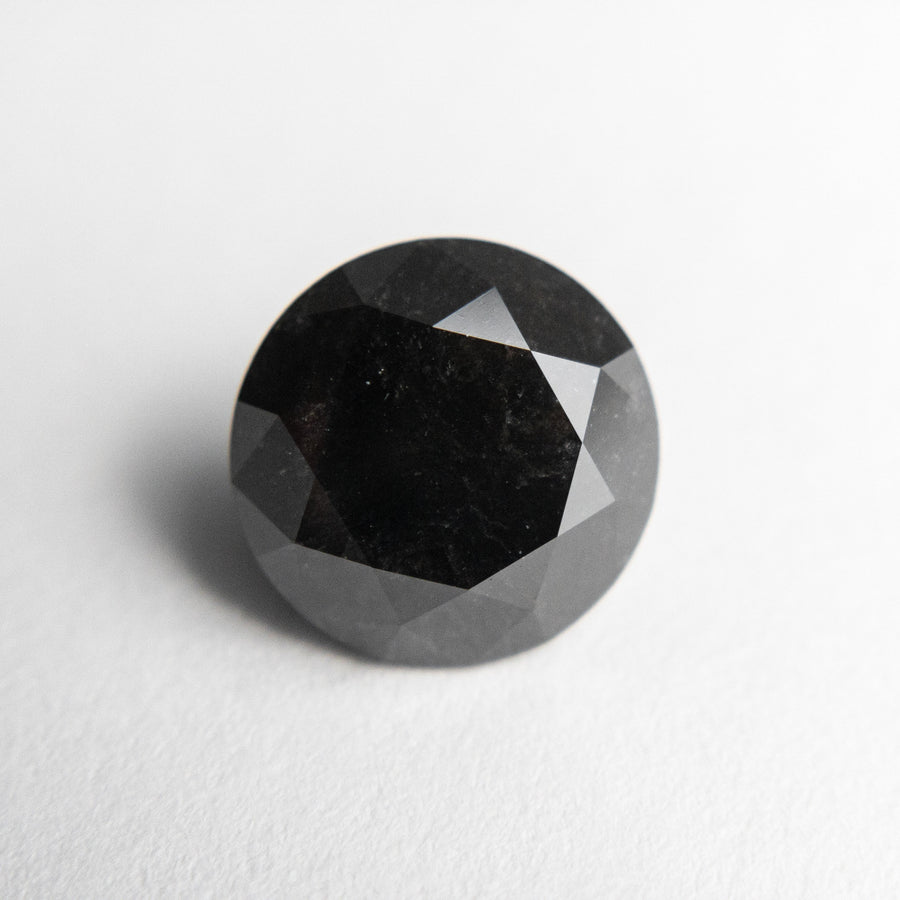 3.38ct 9.02x8.94x6.55mm GIA Fancy Black Round Brilliant Cut 18847-01 - Misfit Diamonds