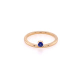 SOLITAIRE SAPPHIRE STACKER RING | 14k GOLD & BLUE SAPPHIRE
