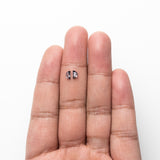 0.60cttw 2pc 5.15x2.93x2.08mm 5.19x2.92x1.86mm Half Moon Rosecut Matching Pair 22381-07